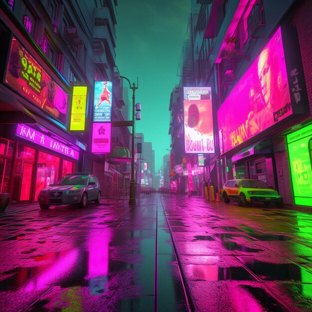 Neon green vs hot pink high quality ultra hd 8k hdr