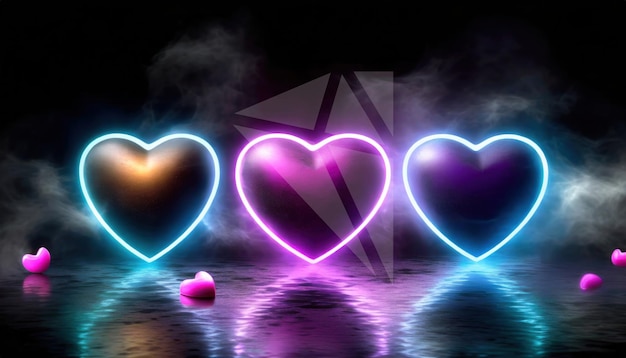 neon heart concept