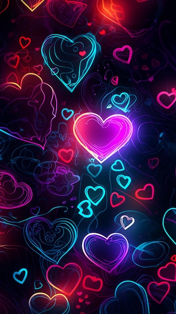 Neon Heart Wallpaper by NuaGFX on DeviantArt