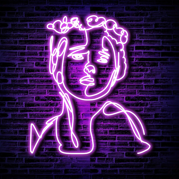 Neon hot frame party decoration background