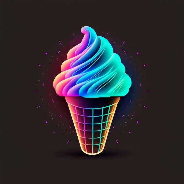 neon ice cream