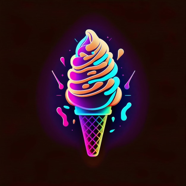 Neon ice cream