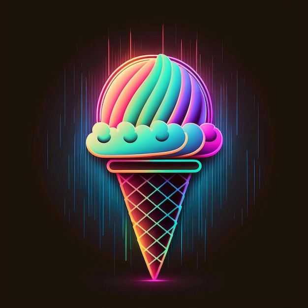 Neon ice cream