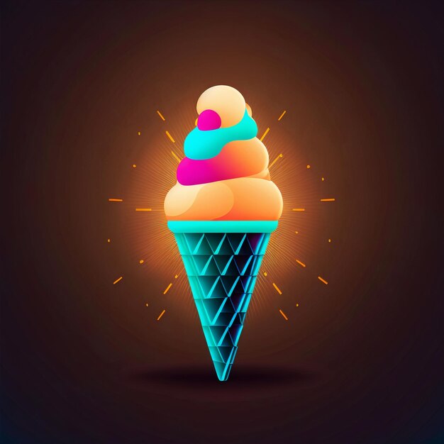 Neon ice cream