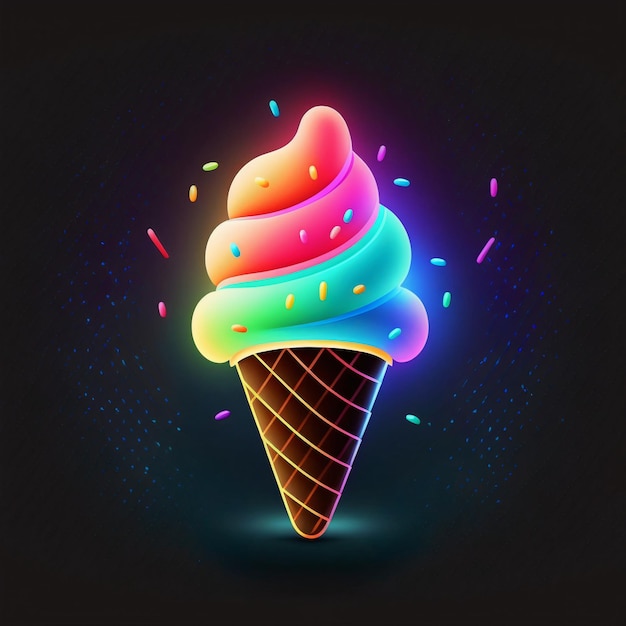 Neon ice cream