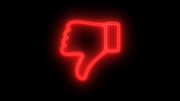 Neon icon Glowing neon like sign outline approving hand pictogram in vivid colors Social