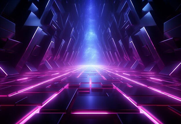 Neon illuminated futuristic backdrop background realistic image ultra hd