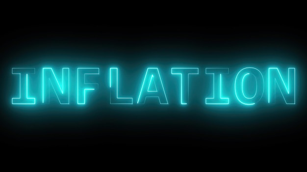 Neon inflation text