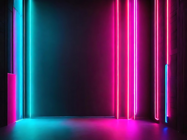 Neon kleur achtergrond en gloeiende achtergrond AI GENERATED