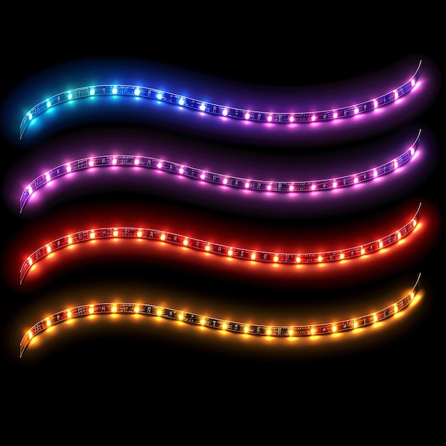 ネオン LED ライト 活気のあるエレガンス サイバーコラージュ Y2K スタイルデザイン クリエイティブアート