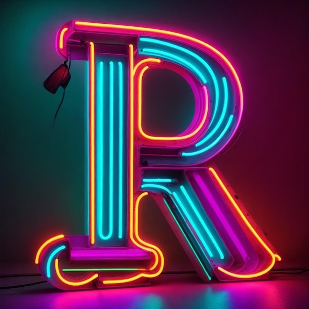 Foto lettera neon r