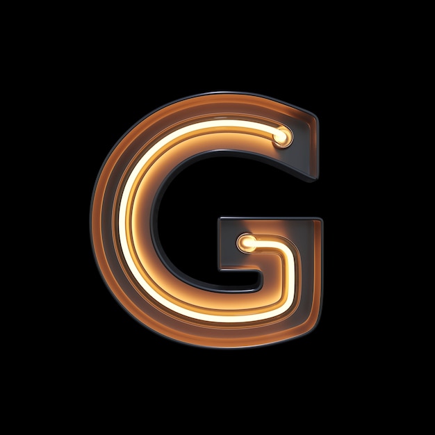 neon light alphabet g 