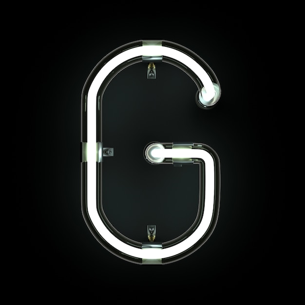 Neon Light Alphabet G