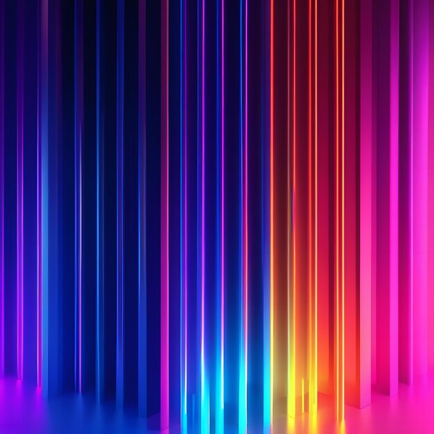 Neon light lines abstract background