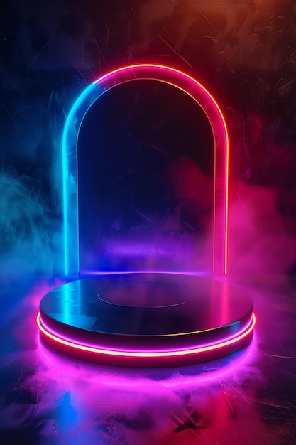 Neon Light Ring on Table