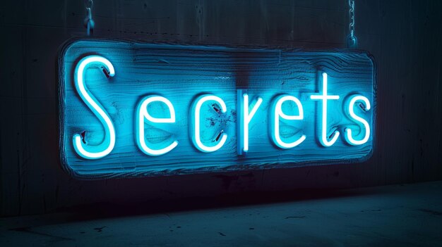 Photo neon light secrets generative ai