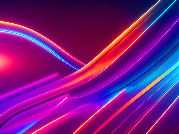 Neon light Wallpaper 4K Waves Huawei MediaPad Stock