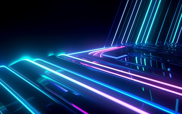 A neon light wallpaper that has the word neon on it.