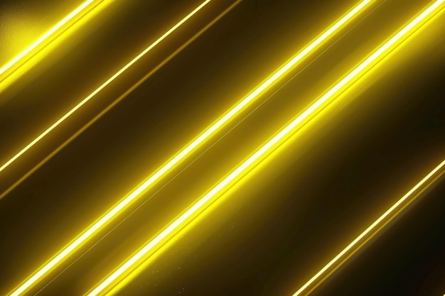 네온 밝은 노란색 배경 줄이 빛납니다.