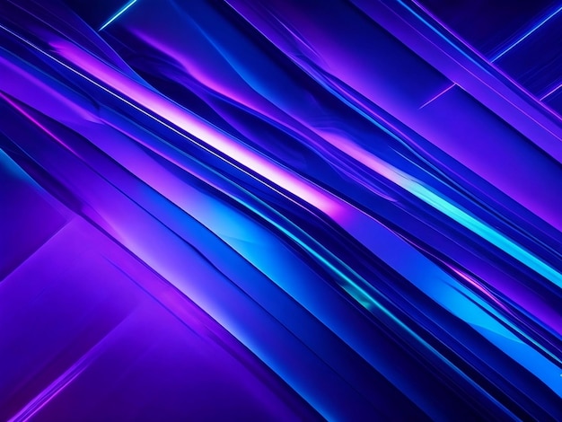 Foto luci al neon sfondo astratto nei toni del viola e del blu