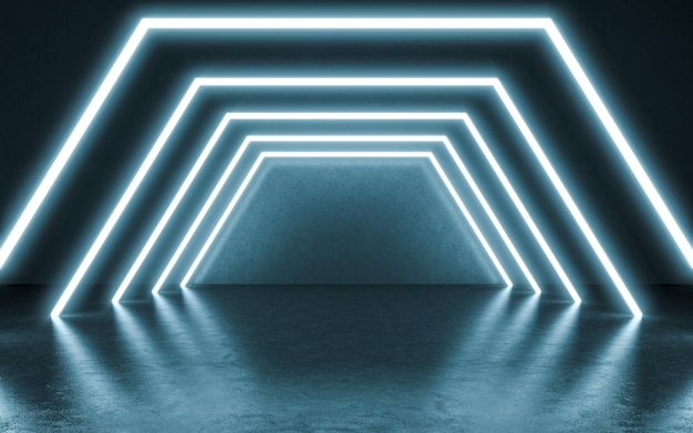 Neon lights background. 3d illustration