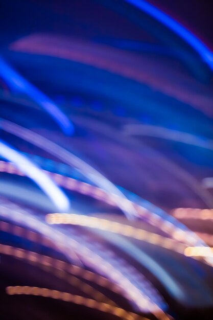 Neon lights background abstract lines in motion