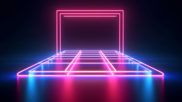 Neon lights background concept