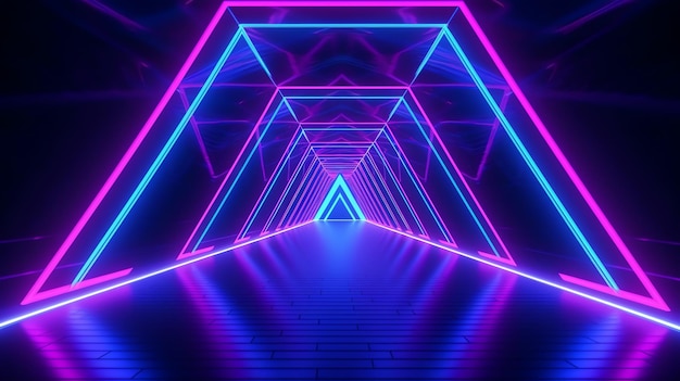 Neon lights background concept