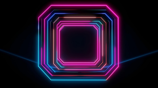 Neon lights in a circle