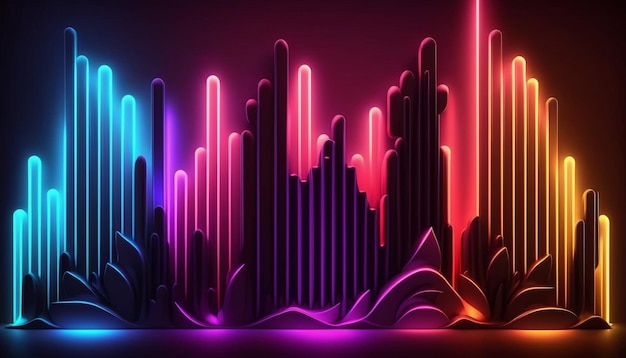 Neon lights in the city wallpapers