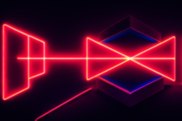 Photo neon lights retro cyberpunk lasers and light overlays isolated on black background