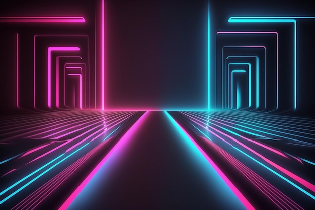 Neon lights on a wallpaper