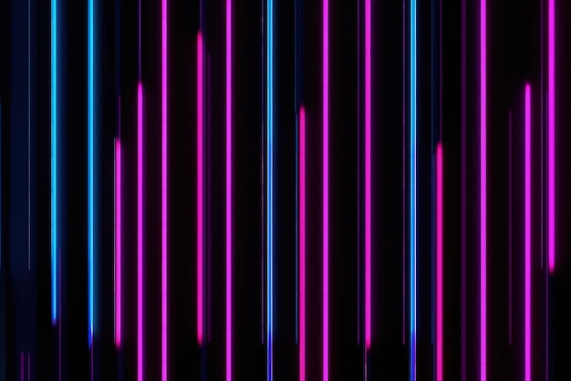 Photo neon lines on a black background