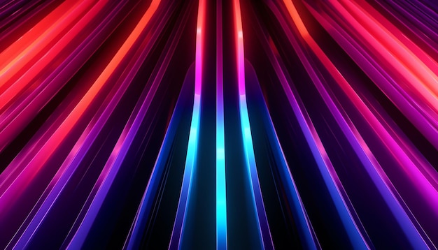 Neon lines on a dark background