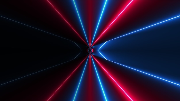 Neon lines tunnel