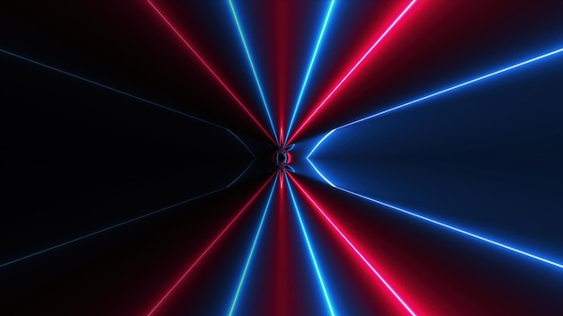 Neon lines tunnel