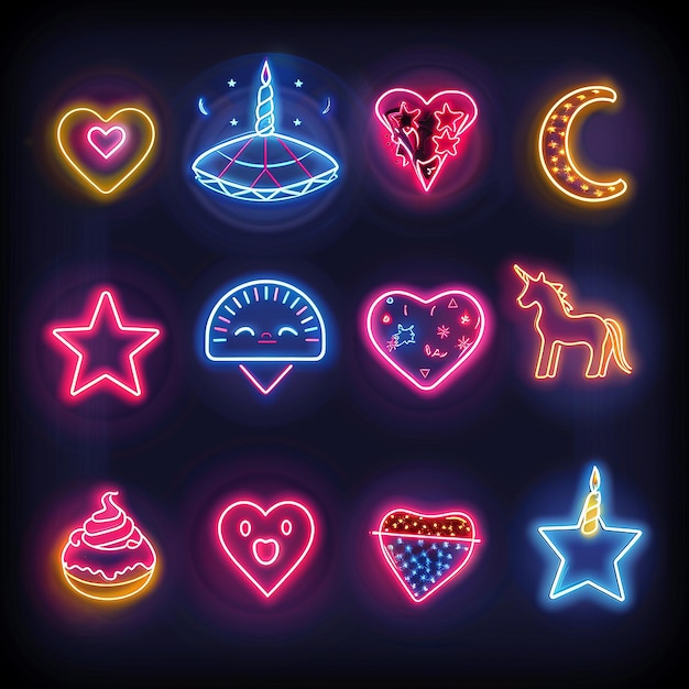 Neon Love and Stars