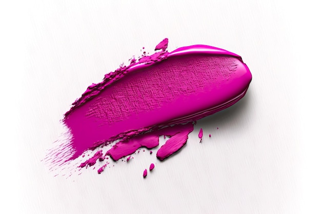 Neon make-up cosmetica lippenstift staal kleur fuchsia geïsoleerd op witte achtergrond