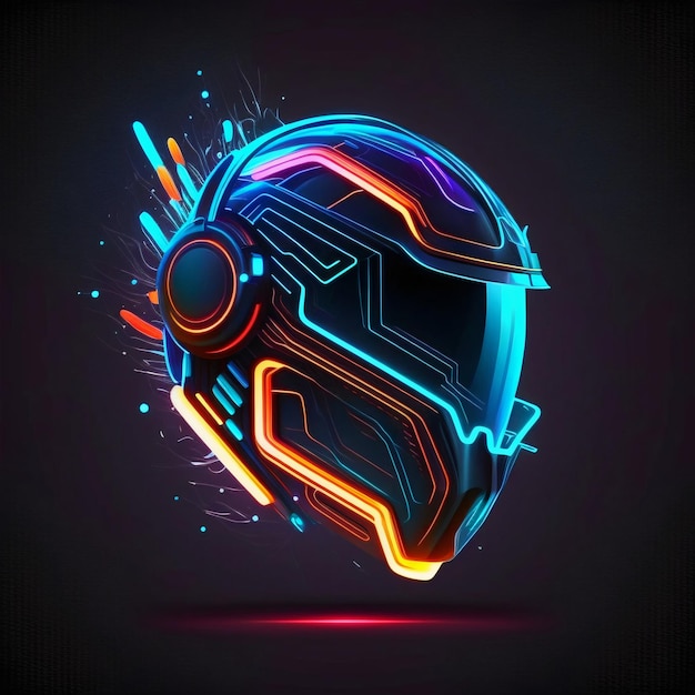 neon motorcycle helmet