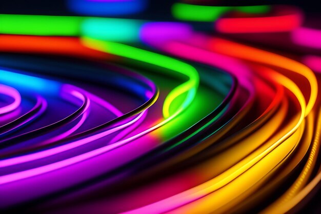 Neon multicolored led lines