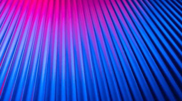 Neon muur lege lege achtergrond met blauw roze gradiënt nachtkleur licht