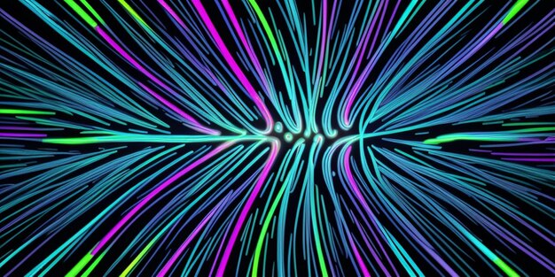 Photo neon neural patterns background