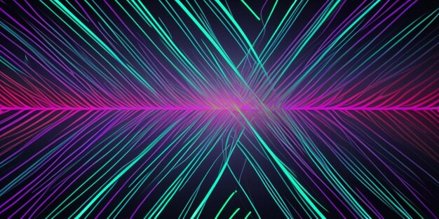 Photo neon neural patterns background