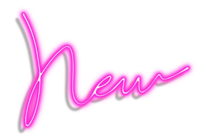 Photo neon new typography transparent png