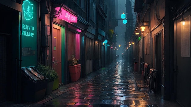 Neon Night Alley