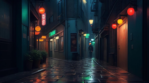 Neon Night Alley