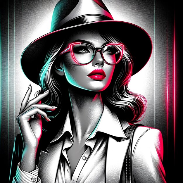 Neon Noir Fashionista