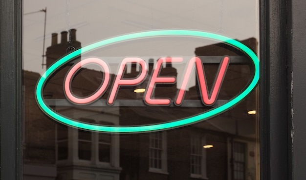 Neon open teken