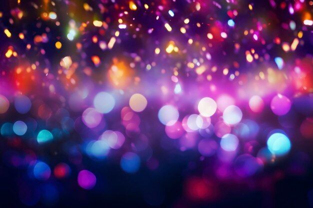 Neon Party light effects with sparkles and bokeh