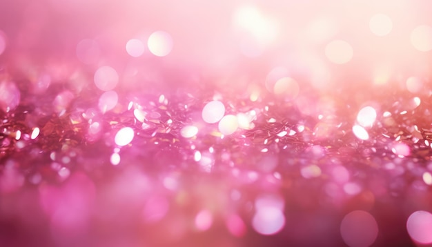 Neon Pink Abstract Sparkles Bokeh Background